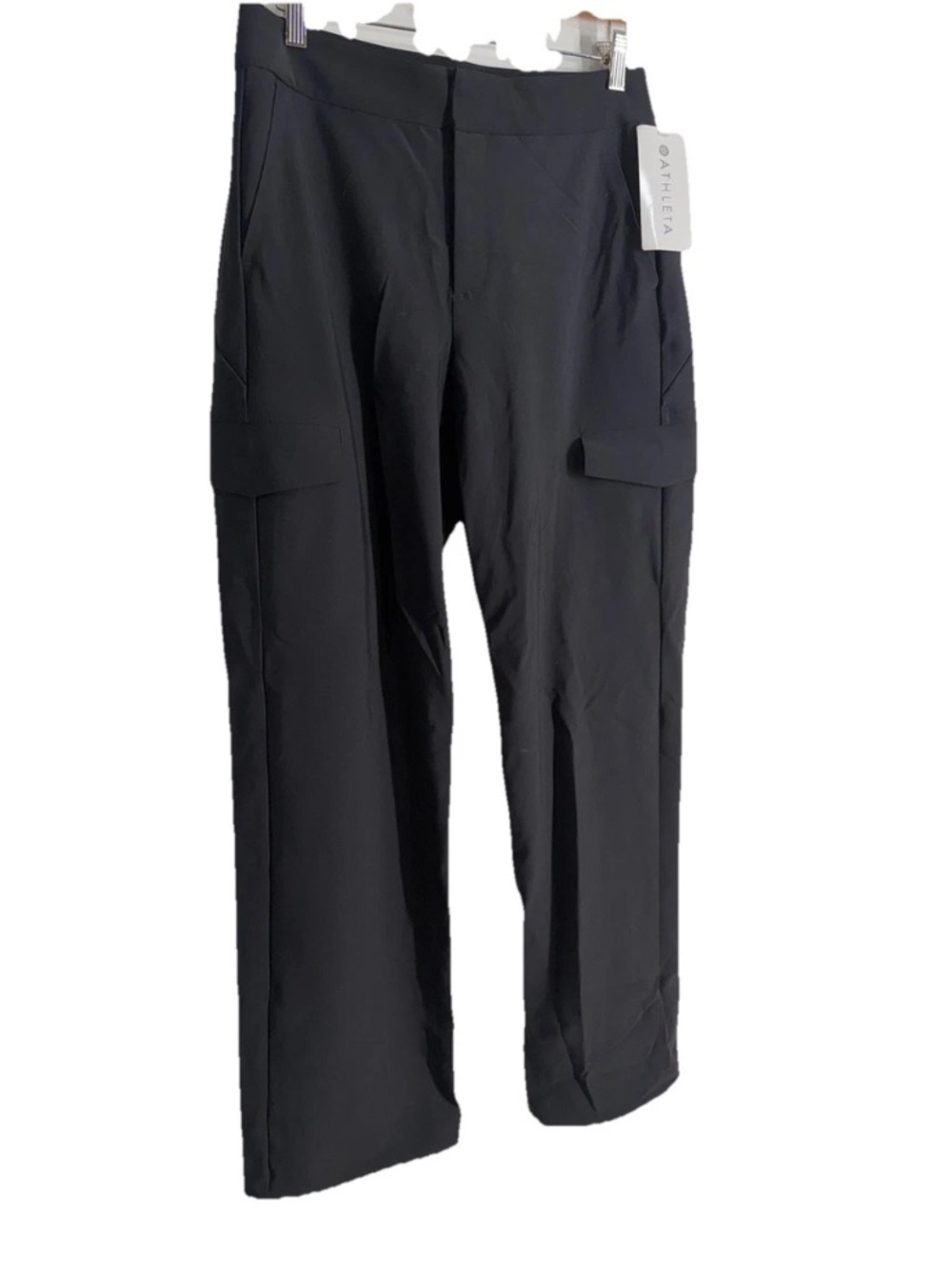NWT ATHLETA Stellar Cargo Pant Black Stretch Work Travel Pants SZ 8 #511139 - Picture 11 of 13